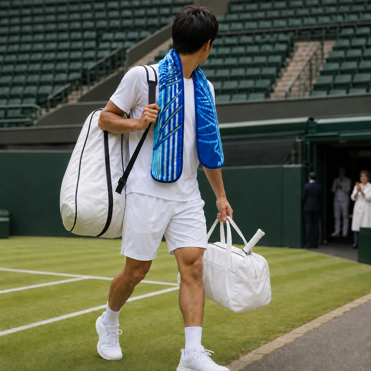 細スポーツタオル シャインリリーブルー
