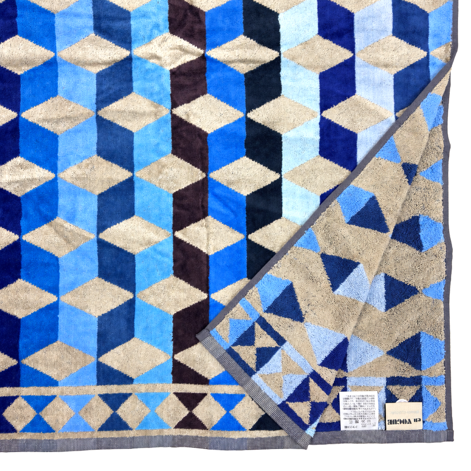 新色 インテリアタオル大判   ラダーブルー 180×200cm