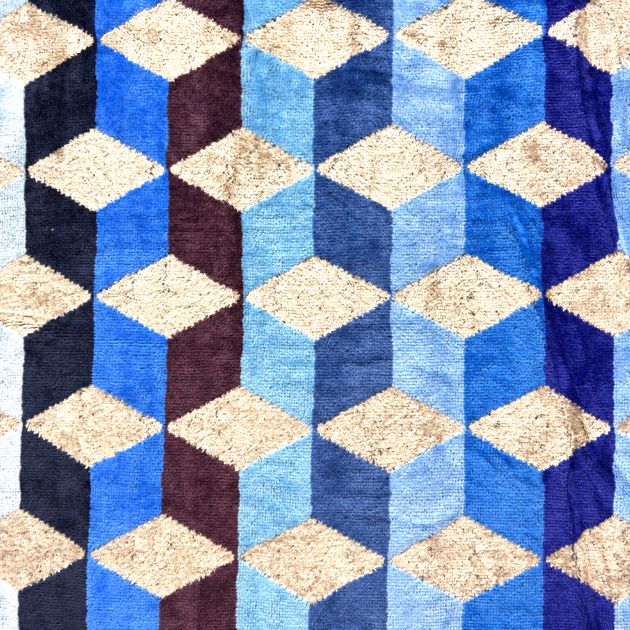 新色 インテリアタオル大判   ラダーブルー 180×200cm