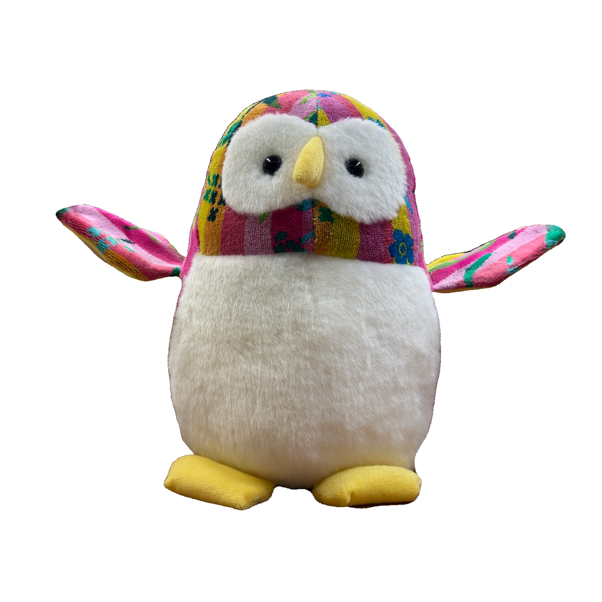 ペンギンフクロウ大   フラワーフィールド ピンク
