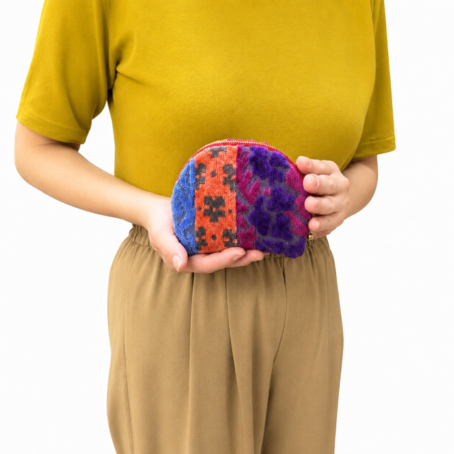 刺繍無しバラポーチ アレッシアカラフル