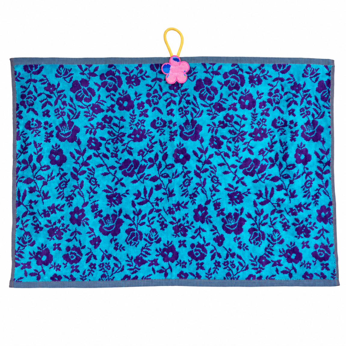 ループ付きフェイスタオル   アネモネグリーンパープル