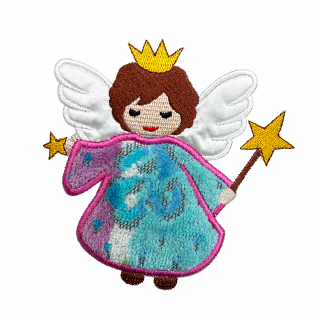 アップリケフェイスタオル天使   カルデラ グレー