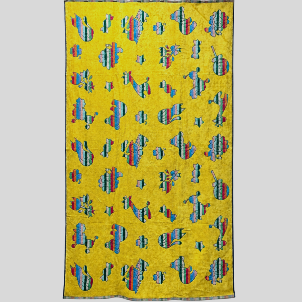 インテリアタオル小   キャンディポップ イエロー  100×180cm