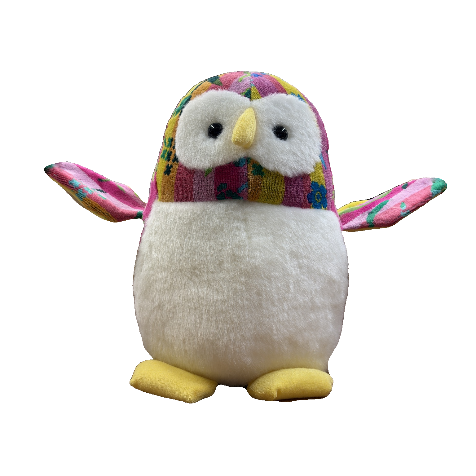 ペンギンフクロウ大   フラワーフィールド ピンク