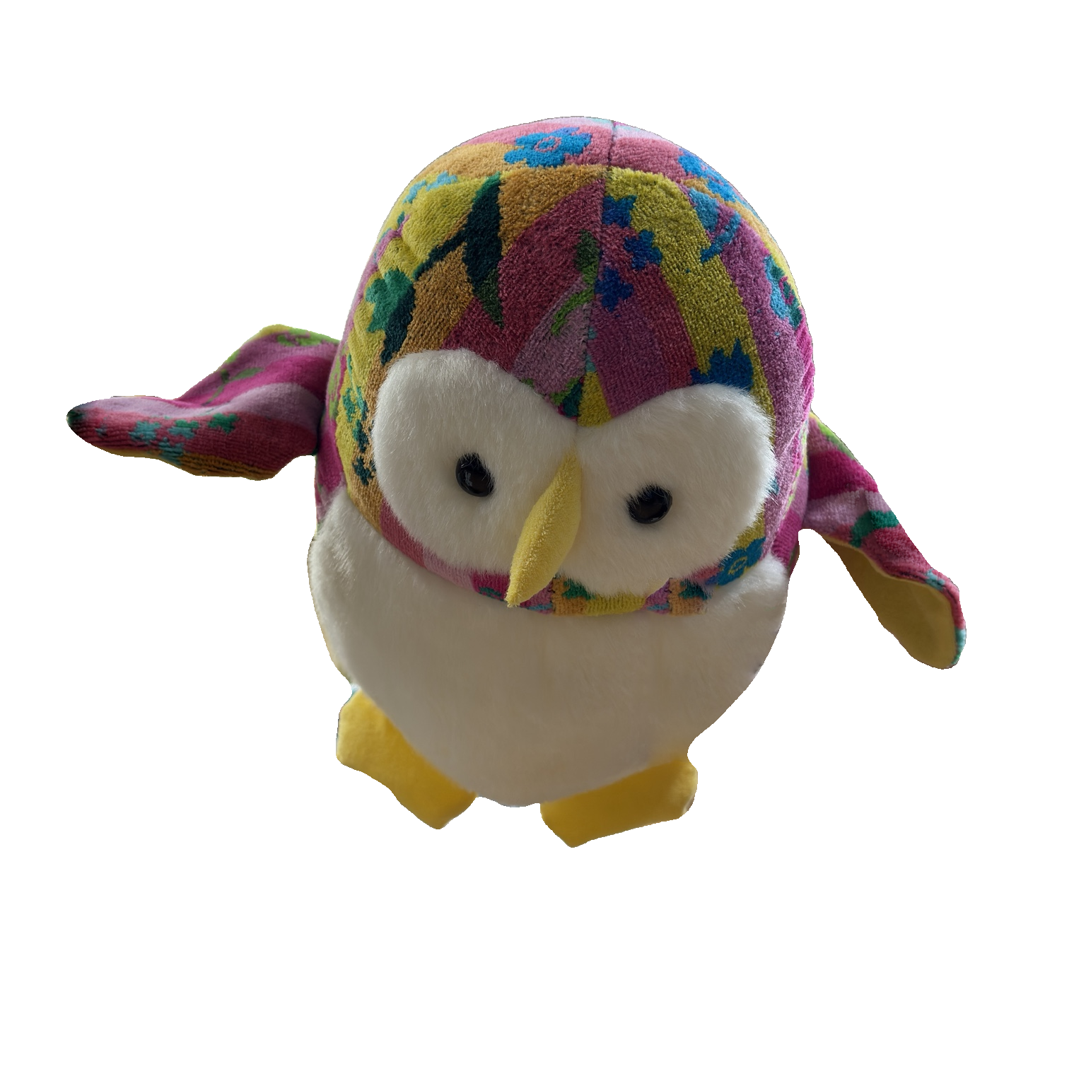 ペンギンフクロウ大   フラワーフィールド ピンク